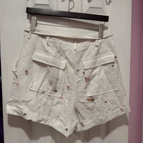 Anthropologie Women's White and Pink Shorts - Picture 2 of 2